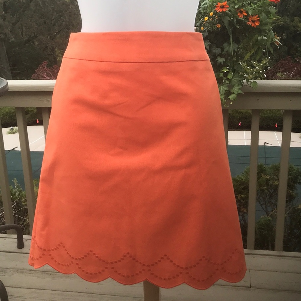 NWT Talbots - Orange skirt with scalloped hem, 2P